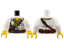 Plaatje in Gallery viewer laden, LEGO® los onderdeel Lijf met Motief Wit 973pb1018c01