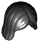 Plaatje in Gallery viewer laden, LEGO® los onderdeel Haar in kleur Zwart 4530