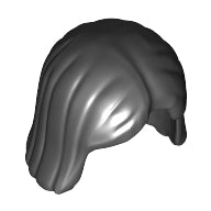 Plaatje in Gallery viewer laden, LEGO® los onderdeel Haar in kleur Zwart 4530