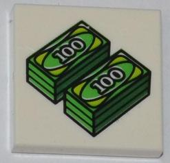 LEGO® los onderdeel Tegel met Motief in kleur Wit 3068pb0464