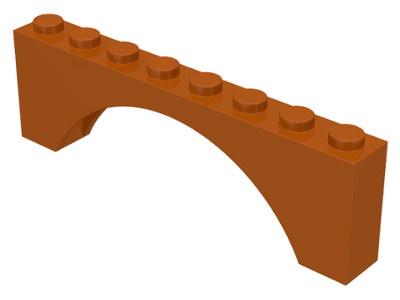 LEGO® los onderdeel Steen Boog in kleur Donker Oranje 3308
