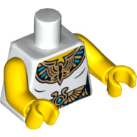 LEGO® los onderdeel Lijf met Motief Wit 973pb0922c01