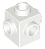 Plaatje in Gallery viewer laden, LEGO® los onderdeel Steen Aangepast in kleur Wit 4733