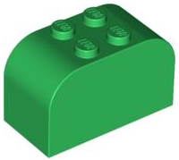 LEGO® los onderdeel Dakpan Gebogen in kleur Groen 4744