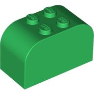 Plaatje in Gallery viewer laden, LEGO® los onderdeel Dakpan Gebogen in kleur Groen 4744