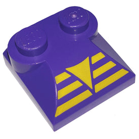 LEGO® Dakpan Gebogen met Motief Donkerpaars 47457pb02