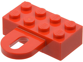 LEGO® los onderdeel Steen Aangepast in kleur Rood 4748