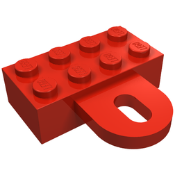 LEGO® los onderdeel Steen Aangepast in kleur Rood 4748