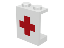 Plaatje in Gallery viewer laden, LEGO® los onderdeel Paneel met Motief in kleur Wit 4864ap02
