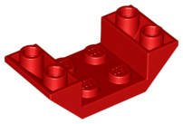 LEGO® los onderdeel Dakpan Omgekeerd in kleur Rood 4871