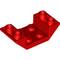 LEGO® los onderdeel Dakpan Omgekeerd in kleur Rood 4871