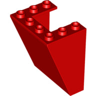 LEGO® los onderdeel Voorruit in kleur Rood 4872