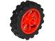 LEGO® los onderdeel Samengesteld Wiel in kleur Rood 50862c01