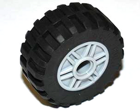 LEGO® Samengesteld Wiel Licht Blauwachtig Grijs 55981c05
