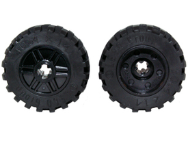 LEGO® los onderdeel Samengesteld Wiel Zwart 55982c05