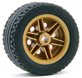 LEGO® los onderdeel Samengesteld Wiel Parel Goud 56145c01