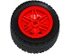 LEGO® los onderdeel Samengesteld Wiel in kleur Rood 56145c01