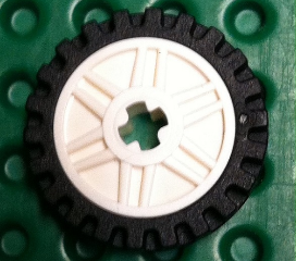 LEGO® los onderdeel Samengesteld Wiel in kleur Wit 56903c01