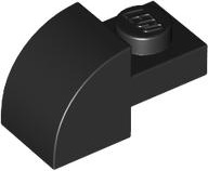 Plaatje in Gallery viewer laden, LEGO® los onderdeel Dakpan Gebogen in kleur Zwart 5841