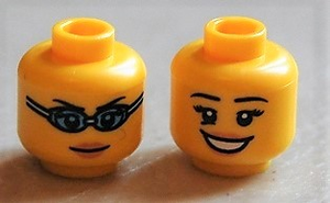 LEGO® los onderdeel Hoofd in kleur Geel 3626bpb0688