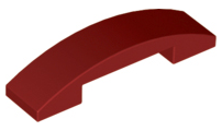 LEGO® los onderdeel Dakpan Gebogen in kleur Donkerrood 93273