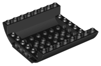 LEGO® los onderdeel Dakpan Gebogen in kleur Zwart 54091