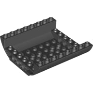 Plaatje in Gallery viewer laden, LEGO® los onderdeel Dakpan Gebogen in kleur Zwart 54091