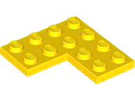 LEGO® los onderdeel Plaat Algemeen in kleur Geel 2639