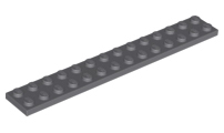 LEGO® Plaat Algemeen Donker Blauwachtig Grijs 91988