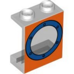 LEGO® los onderdeel Paneel met Motief Doorzichtig 4864bpx16
