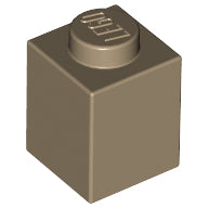Plaatje in Gallery viewer laden, LEGO® los onderdeel Steen in kleur Donker Geelbruin 3005