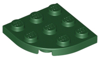 LEGO® los onderdeel Plaat Rond in kleur Donkergroen 30357