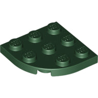 LEGO® los onderdeel Plaat Rond in kleur Donkergroen 30357
