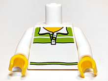 Plaatje in Gallery viewer laden, LEGO® los onderdeel Lijf met Motief Wit 973pb1090c01