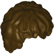 Plaatje in Gallery viewer laden, LEGO® los onderdeel Haar in kleur Donker Bruin 10048
