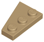 Plaatje in Gallery viewer laden, LEGO® los onderdeel Wig Plaat Donker Geelbruin 43722