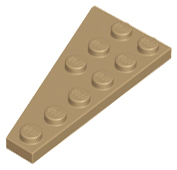 LEGO® los onderdeel Wig Plaat Donker Geelbruin 54383