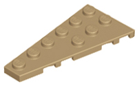 LEGO® los onderdeel Wig Plaat Donker Geelbruin 54384