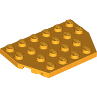 LEGO® los onderdeel Wig Plaat Helder Licht Oranje 32059