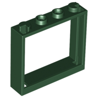 Plaatje in Gallery viewer laden, LEGO® los onderdeel Raamkozijn in kleur Donkergroen 60594