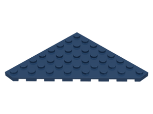 LEGO® los onderdeel Wig Plaat in kleur Donkerblauw 30504