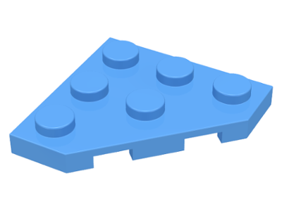 LEGO® los onderdeel Wig Plaat in kleur Medium Blauw 2450