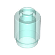 Plaatje in Gallery viewer laden, LEGO® los onderdeel Steen Rond Doorzichtig Lichtblauw 3062