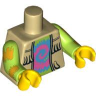 LEGO® los onderdeel Lijf met Motief Geelbruin 973pb1087c01