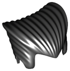 LEGO® los onderdeel Haar in kleur Zwart 42444