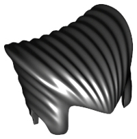 LEGO® los onderdeel Haar in kleur Zwart 42444