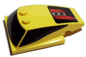 LEGO® los onderdeel Wig met Motief in kleur Geel 93591pb14