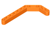 Plaatje in Gallery viewer laden, LEGO® los onderdeel Technische Hefbalk in kleur Oranje 32009