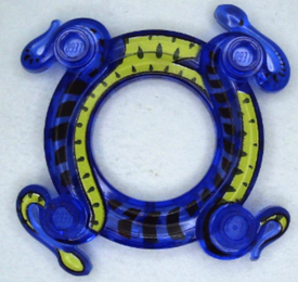 LEGO® los onderdeel Ring Doorzichtig Paars 98344pb01