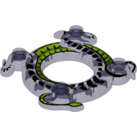 LEGO® los onderdeel Ring Doorzichtig Paars 98344pb01